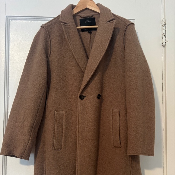 J Crew 100% Wool Camel Coat - Picture 1 of 6